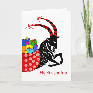 Carte Hyvää joulua, Noël en finnois, Joulupukki