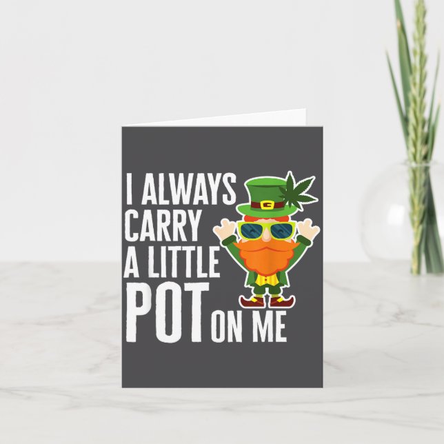 Carte I Always Carry T On Me Funny Lucky St Patricks Day (Devant)
