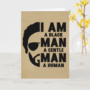 Carte I Am A Black Man Afro Beard Gold Father's Day