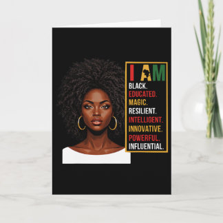 Carte I Am Black History Black Woman Black History State
