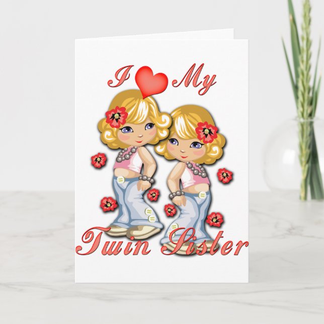 Carte I (Coeur) ma soeur jumelle (Devant)