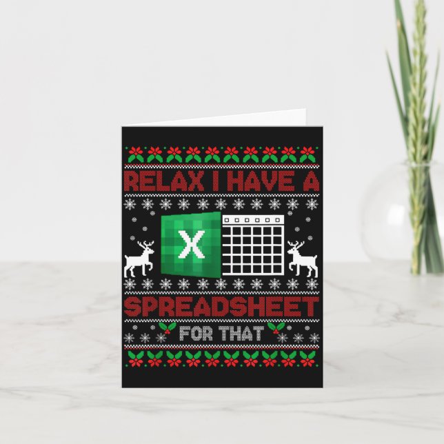 Carte I Have A Spreadsheet For That Christmas Ugly Sweat (Devant)