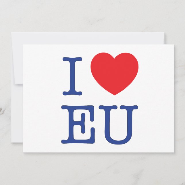 Carte I Heart EU Enveloppe Postage (Devant)