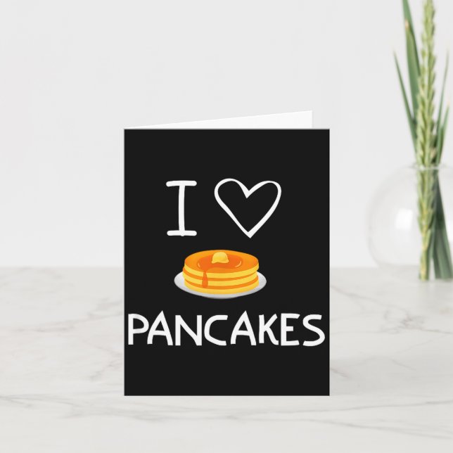Carte I Heart Love Pancakes, Funny, Jokes, Sarcastic, Fa (Devant)