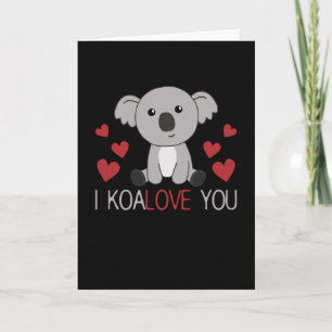 Carte I Koalove You Cute Koala Avec Coeurs mignons Anima