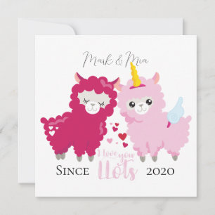Carte I Lots You Llama Customisé Cadeau Lui