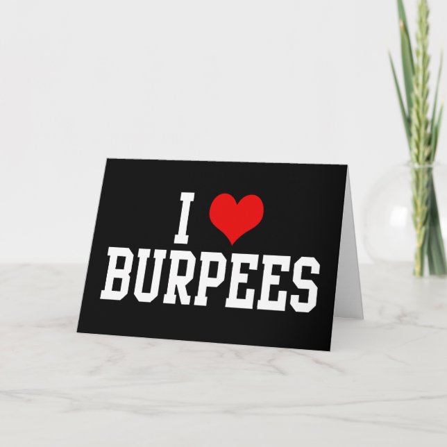 Carte I Love Burpees, Fitness (Devant)