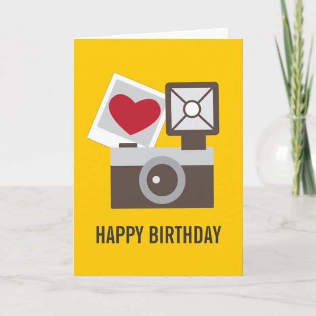 Carte I Love Camera Vintage (Devant)