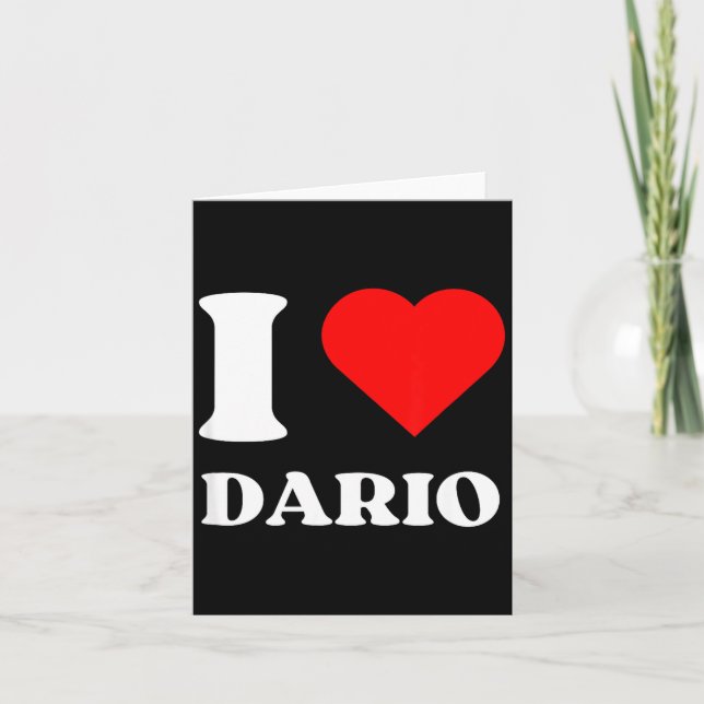 Carte I Love Dario I Heart Dario Name Y2k Valentines Day (Devant)