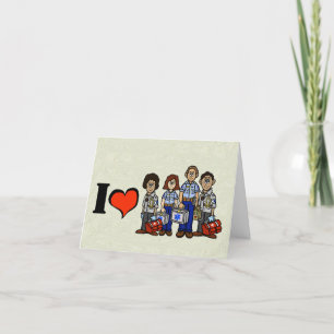 Carte I Love EMS Workers Greeting Card