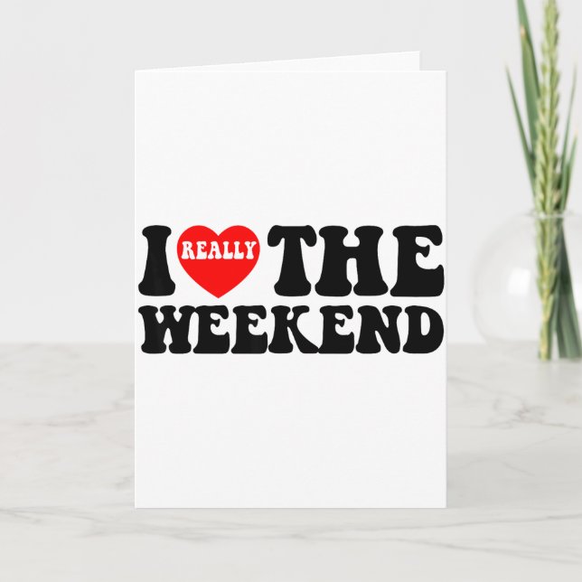 Carte I Love Heart Weekend Funny Camping Couple Gifts Va (Devant)