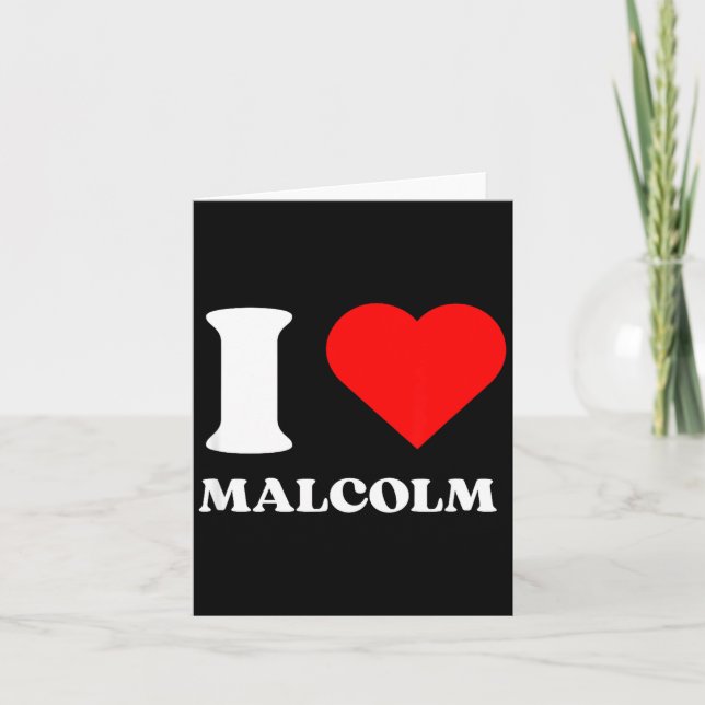 Carte I Love Malcolm I Heart Malcolm Name Y2k Valentines (Devant)