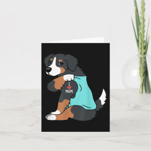 Carte I Love Maman Tattoo Bernese Mountain Dog Funny Mot