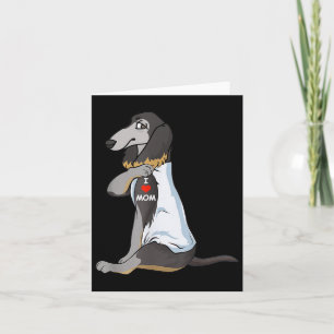 Carte I Love Maman Tattoo Saluki Maman Amoureux des chie