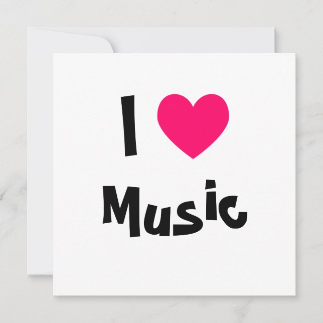 Carte I Love Music (Devant)
