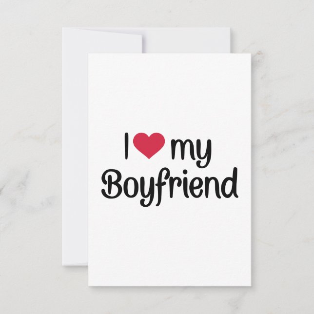 Carte I love my boyfriend (Devant)