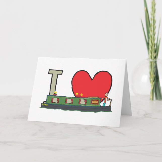 Carte I Love Narrowboats (Devant)