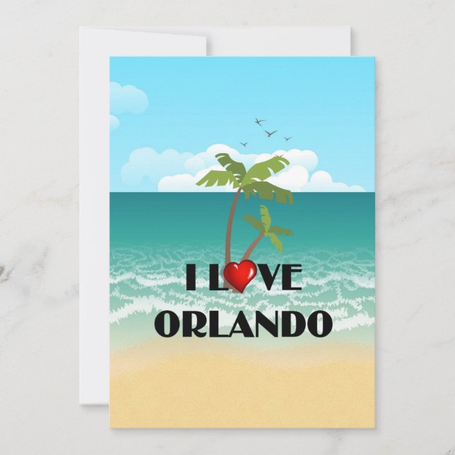 Carte I Love Orlando, Floride (Devant)