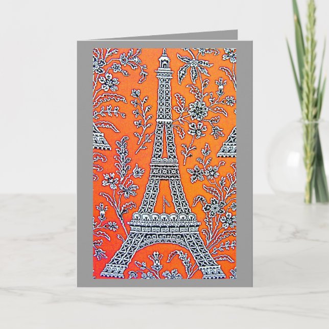 Carte I LOVE PARIS grey Card (Devant)