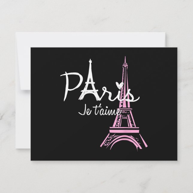 Carte I Love Paris Tour Eiffel France Souvenir français (Devant)