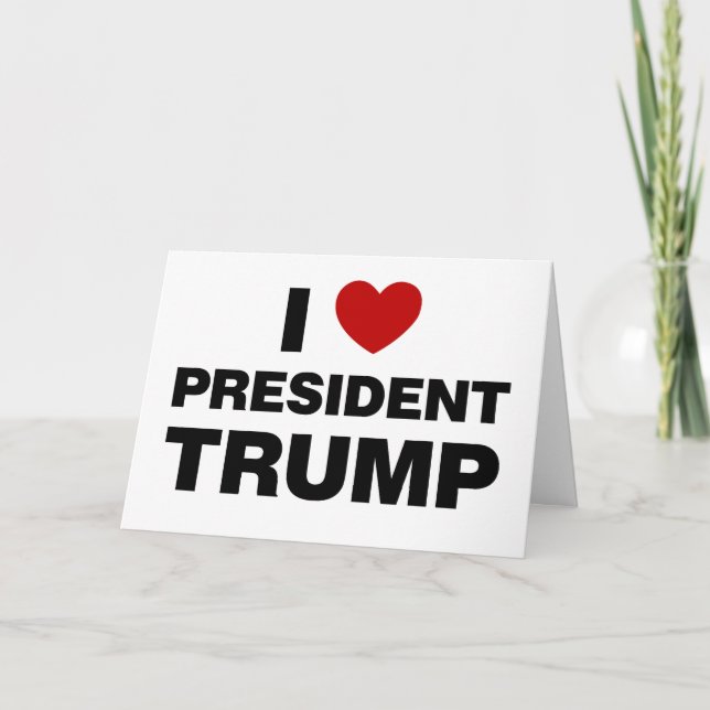 Carte I Love Président Trump Heart (Devant)