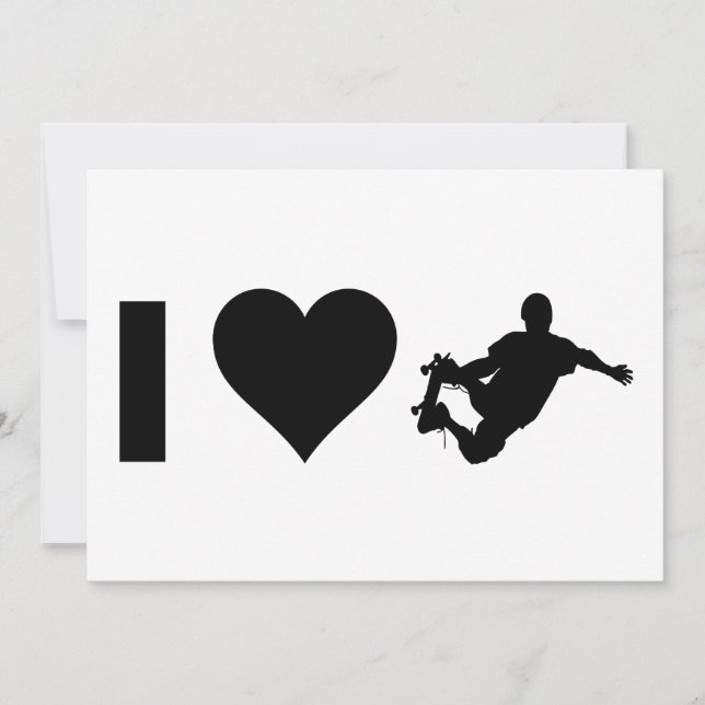 Carte I Love Skateboard (Devant)