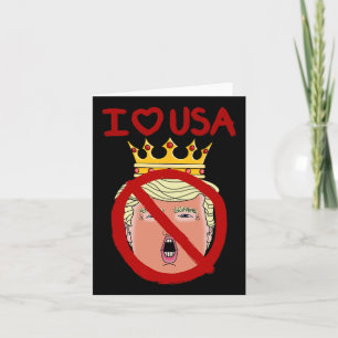 Carte I Love Usa Anti Trump 2024