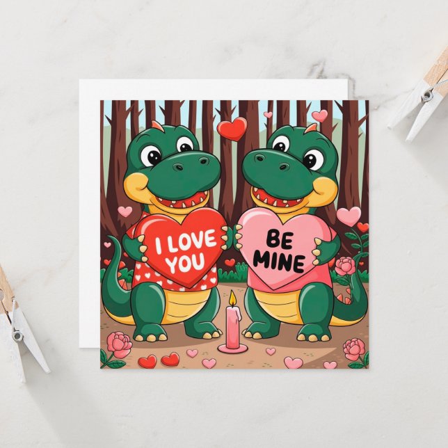 Carte I love you - Be mine  (Devant/Arrière en situation)