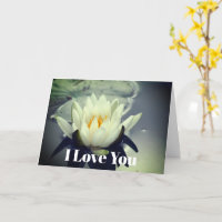 I Love You Water Lily Flower Personnalisé