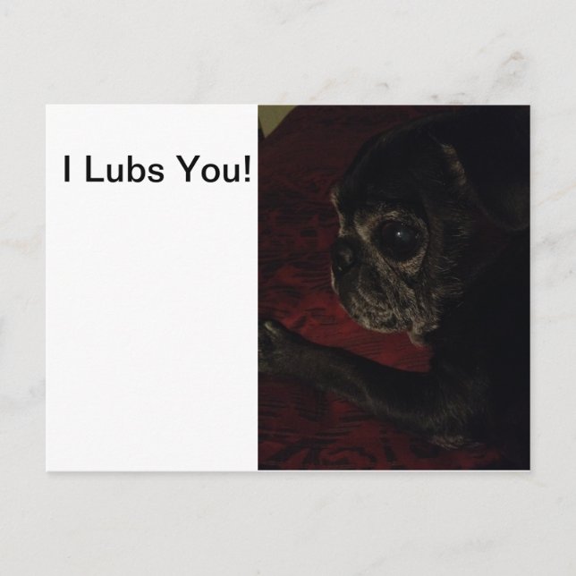 Carte "I Lubs You" (Devant)
