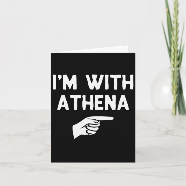 Carte I’m With Athena Funny Halloween Matching Costume  (Devant)