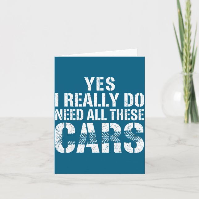 Carte I Really Yes Need All Cars Car (Devant)