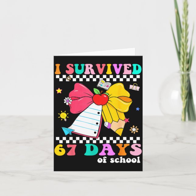 Carte I Survived 67 Day Of School Notebook Teachers And  (Devant)