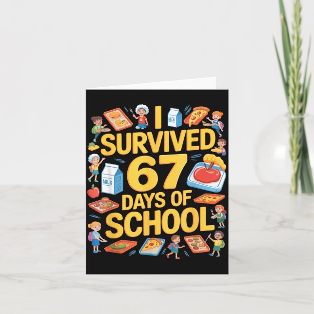 Carte I Survived 67 Days Of Cafeteria Chaos Lunch Lady F (Devant)