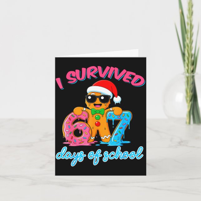 Carte I Survived 67 Days Of School Funny Six Seven 67 Gi (Devant)