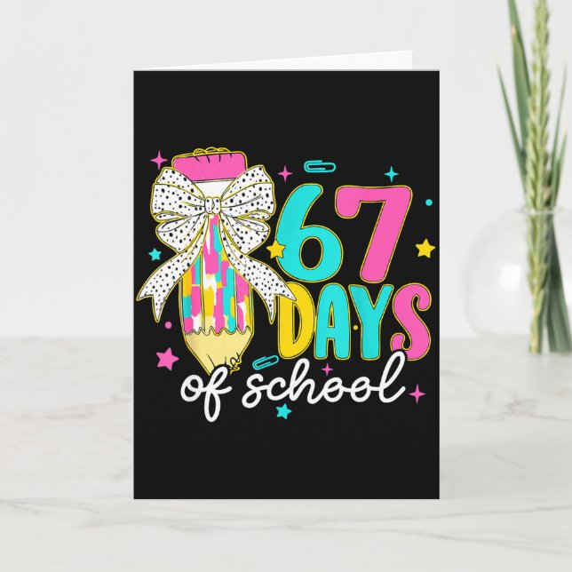 Carte I Survived 67 Days Of School Six Seven Meme Teache (Devant)