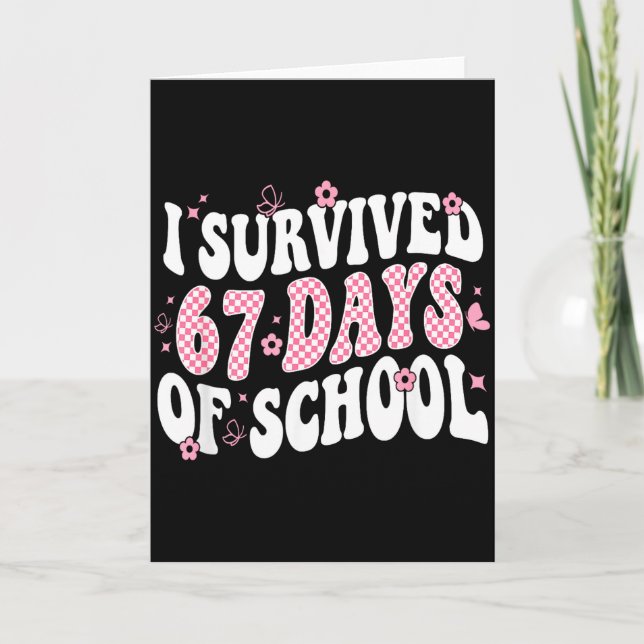 Carte I Survived 67 Days Of School Teachers Kid 67 Slang (Devant)