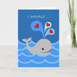 Carte I Whale toujours être votre Saint-Valentin, balein