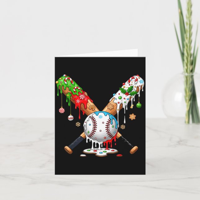 Carte Ice Cream Drip Baseball Christmas Xmas Pajama Kids (Devant)