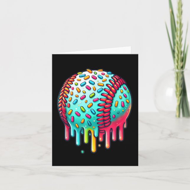 Carte Ice Cream Drip Baseball Stuff Baseball Driff Pour  (Devant)