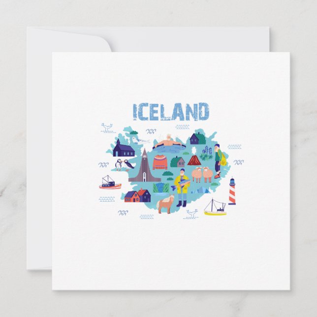 Carte Iceland map (Devant)