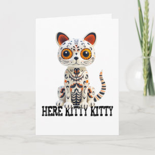 Carte Ici chat minou maman papa chaton halloween DOTD