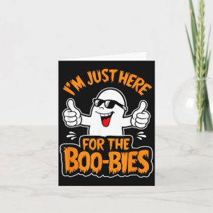 Carte Ici pour les fantômes de Boo-bies Drôle Mignon