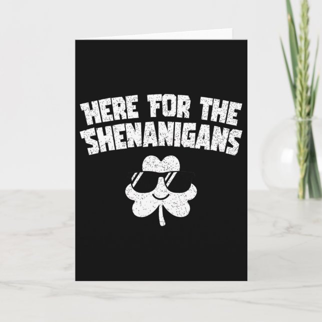 Carte Ici Pour Les Shenanigans Drôle Jour de la Saint Pa (Devant)