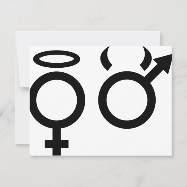 Carte icône d'ange noir et de diable (Devant)