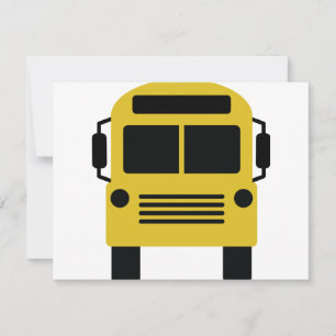 Carte icône du bus scolaire