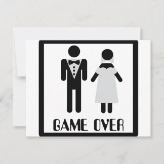 Carte icône jeu sur couple nuptial