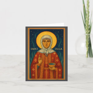 Carte Icône orthodoxe de sainte Olga d'Alaska 