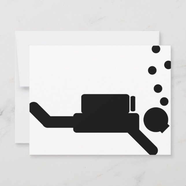 Carte icône plongeur noir (Devant)