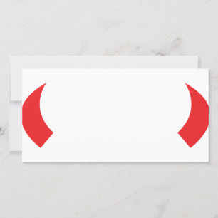 Carte icône rouge diable cornes